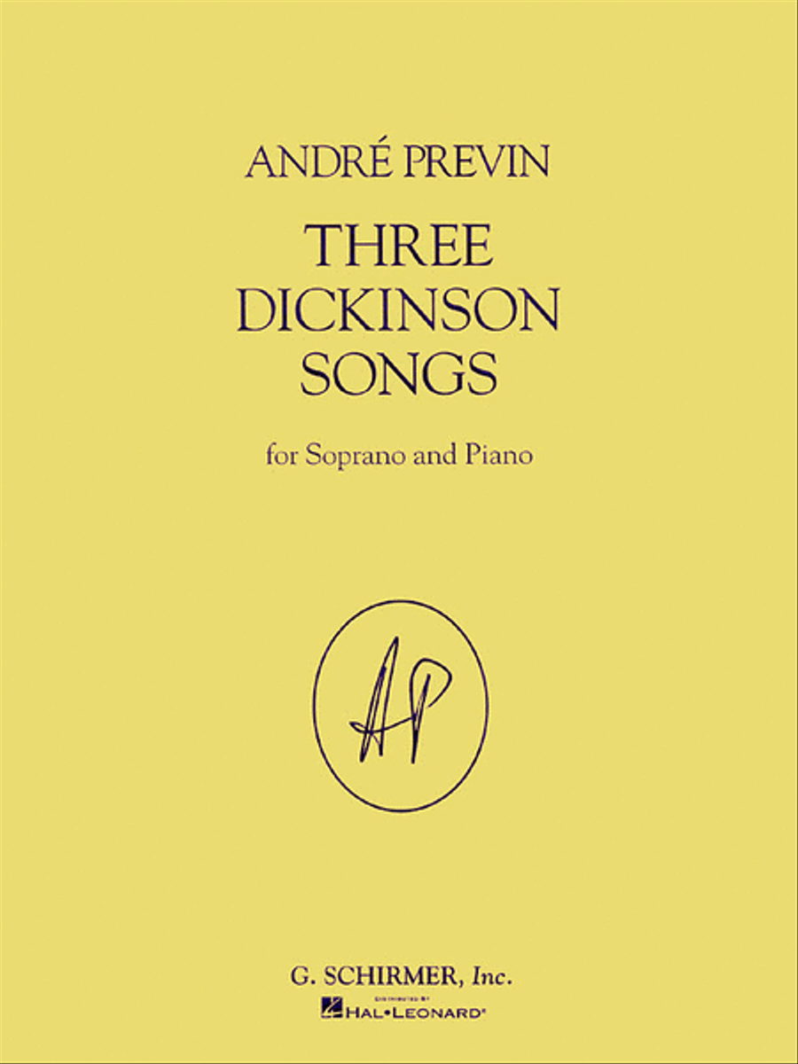Three Dickinson Songs by Andre Previn Voice - Sheet Music