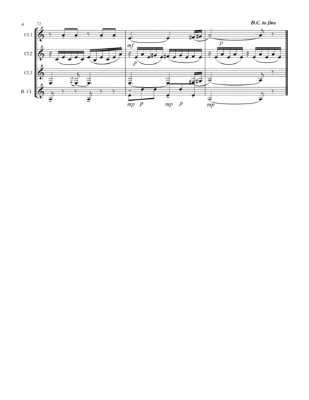 Granados – Danza Española - No.2 “Oriental” (for Clarinet Quartet) image number null