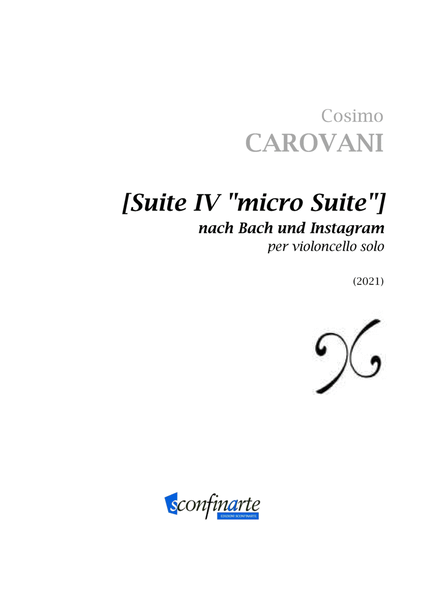 Cosimo Carovani: SUITE IV ("micro Suite") nach Bach und Instagram (ES-21-009)