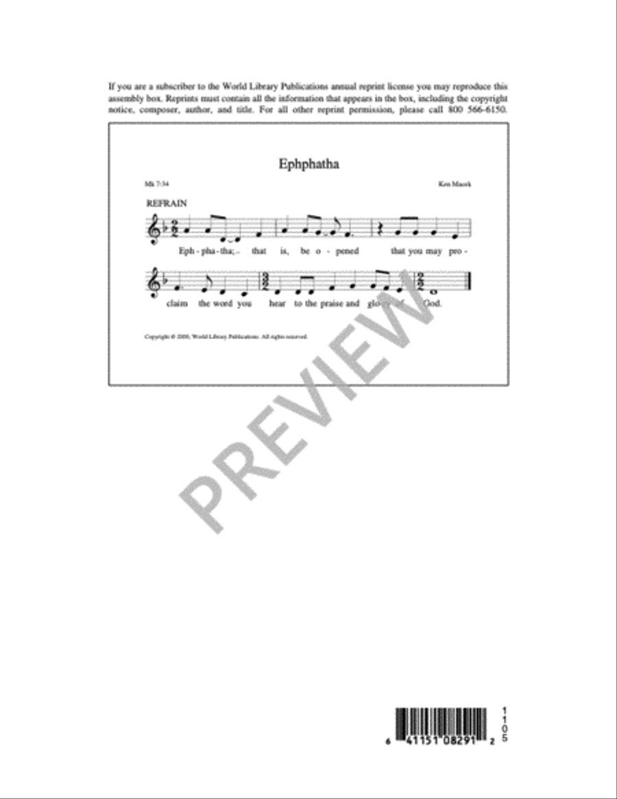 Ephphatha 4-Part scores gallery preview page 7
