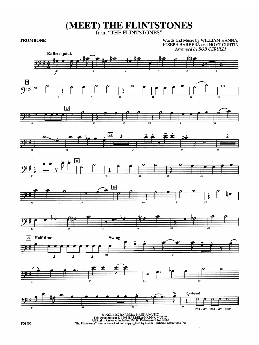 (Meet) The Flintstones: 1st Trombone