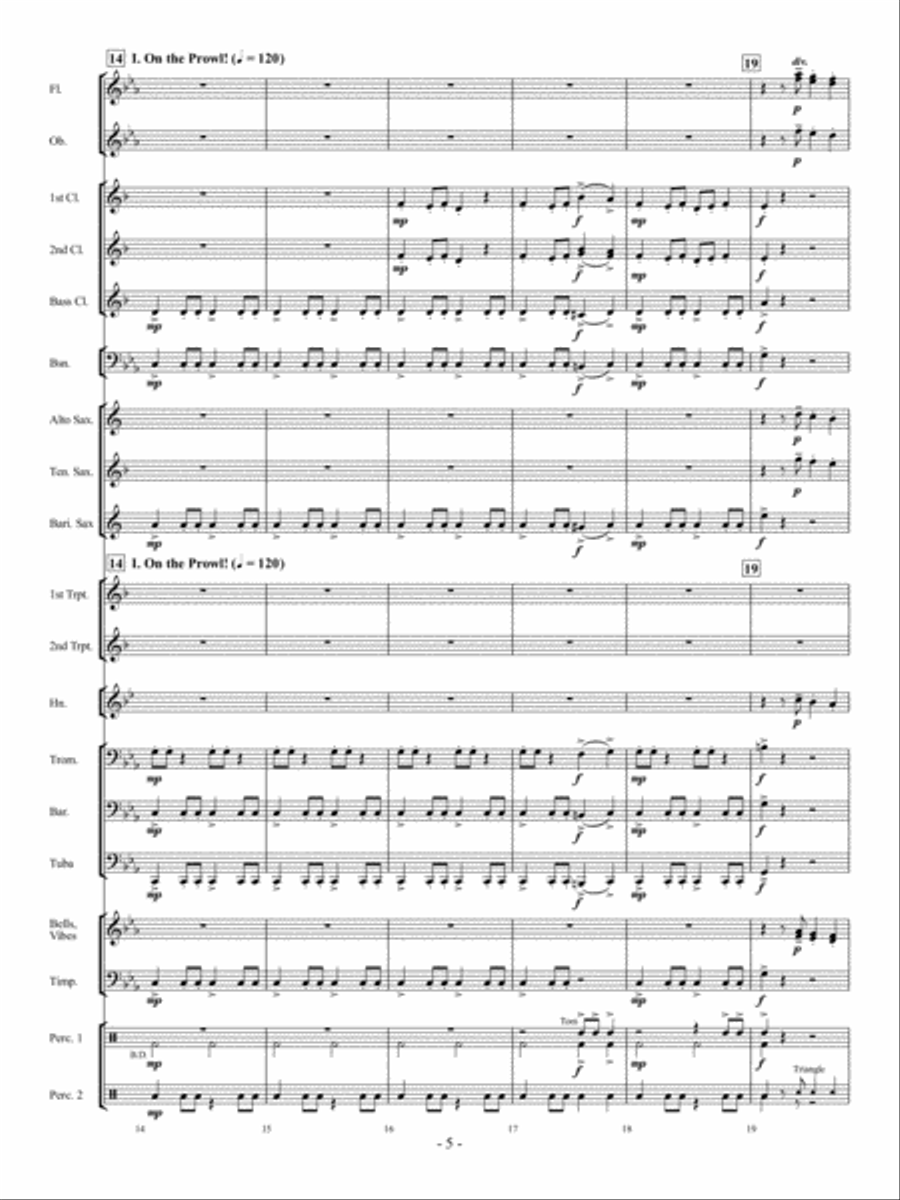 Cats' Night Out Concert Band scores gallery preview page 4