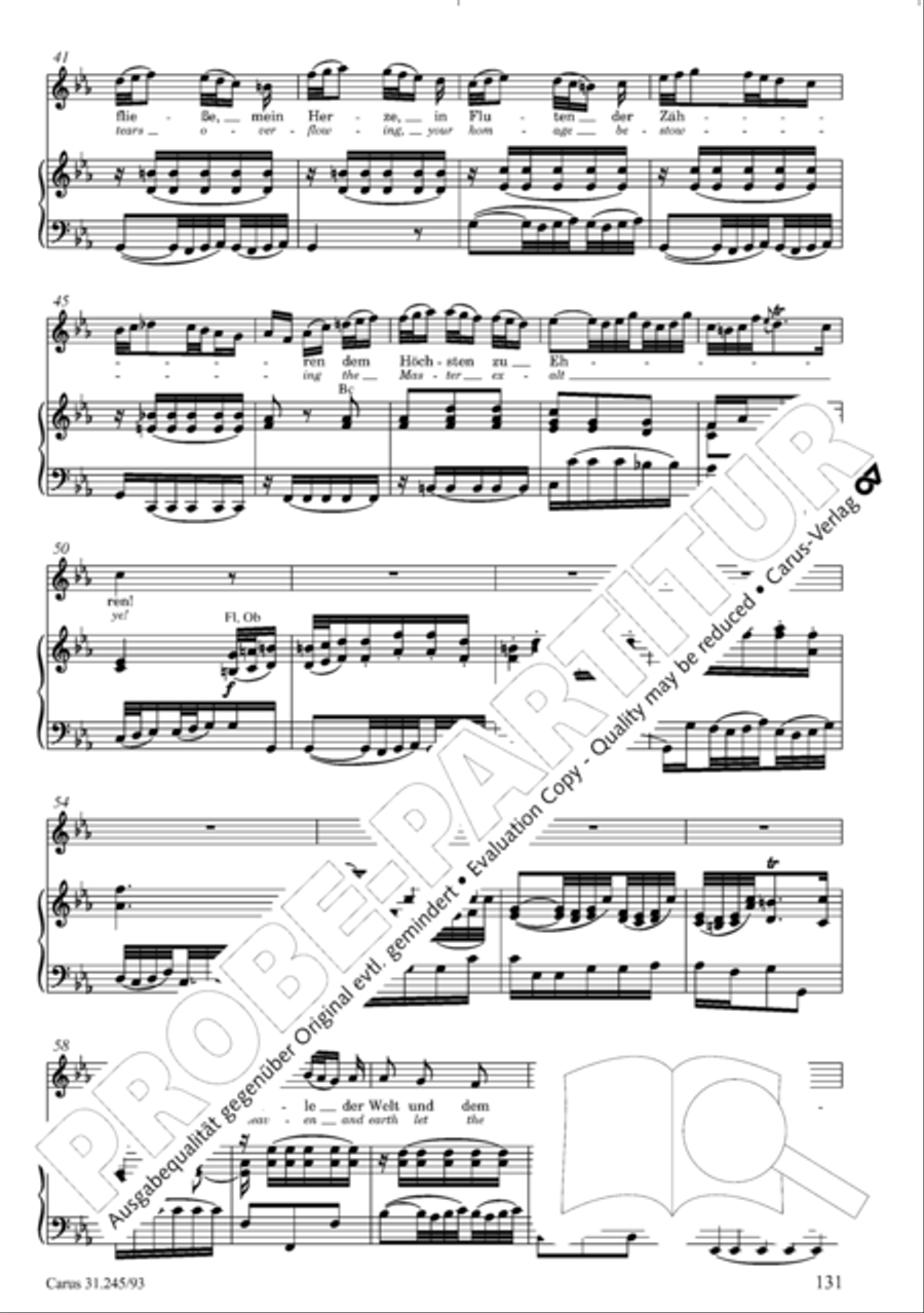 St. John Passion (Johannes-Passion) 4-Part scores gallery preview page 132