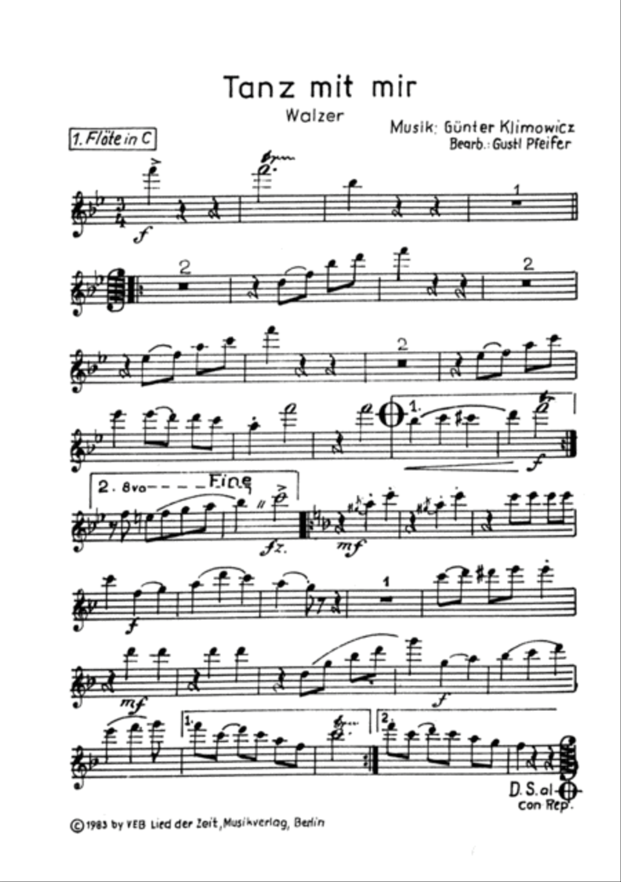 Tanz mit mir Tanz mit mir Clarinet scores gallery preview page 3