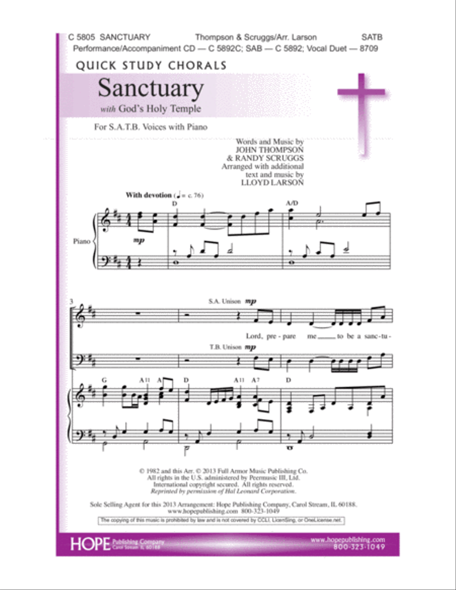 Sanctuary Sanctuary 4-Part scores gallery preview page 2