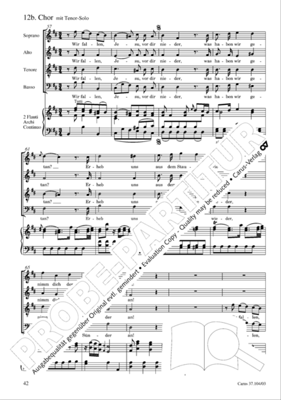 Ein Lammlein geht und tragt die Schuld 4-Part scores gallery preview page 43