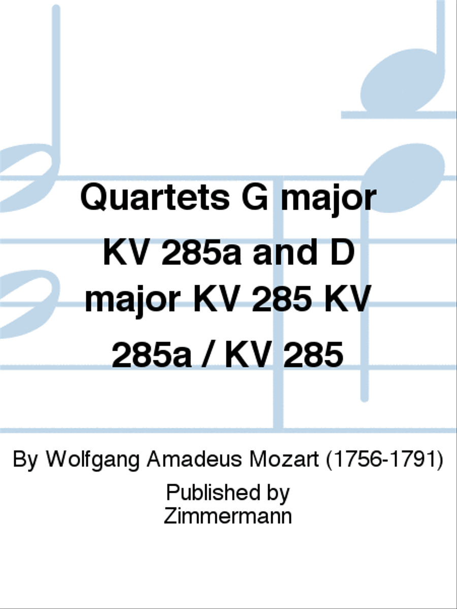 Quartets G major KV 285a and D major KV 285 KV 285a / KV 285 Flute Solo scores gallery preview page 1