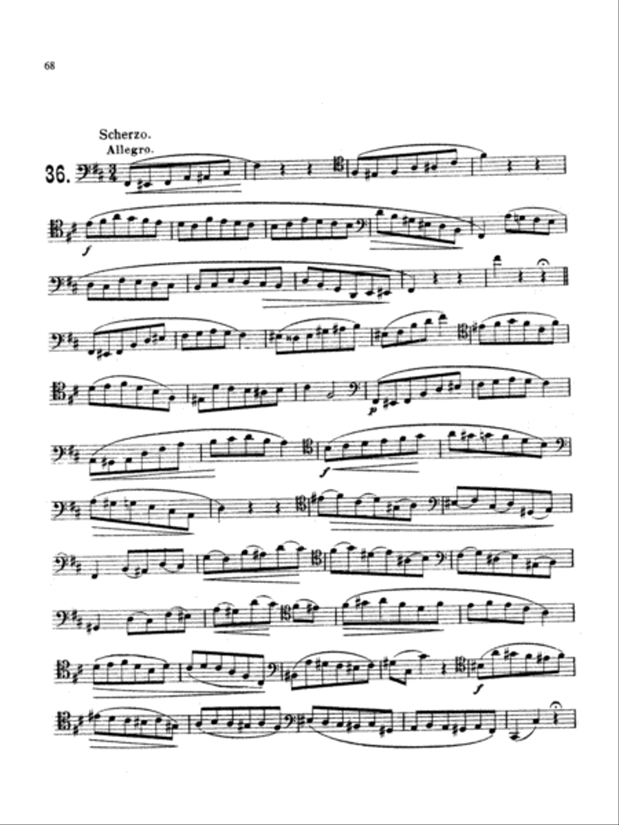 Milde: Fifty Concert Studies, Op. 26 Bassoon Solo scores gallery preview page 1
