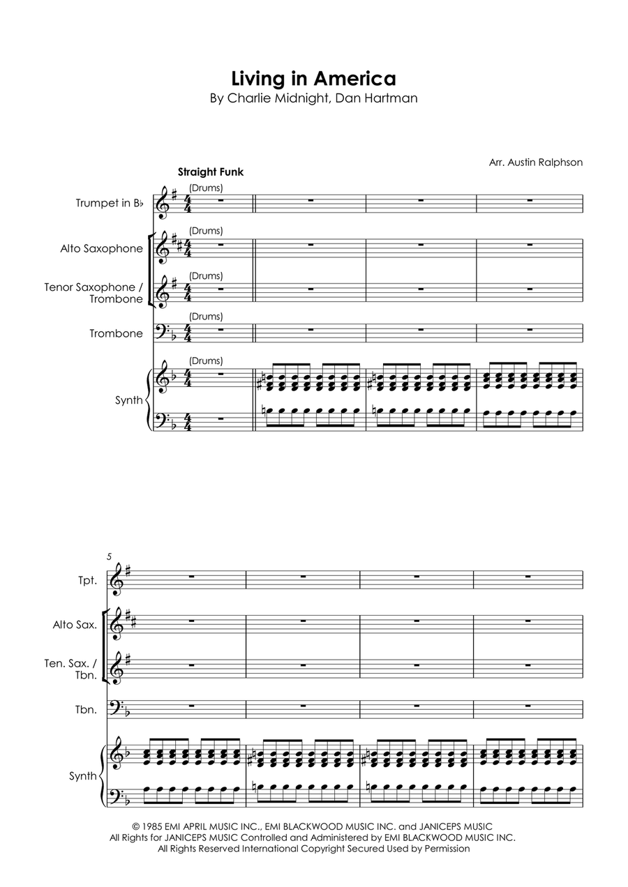 Living In America Small Ensemble scores gallery preview page 3