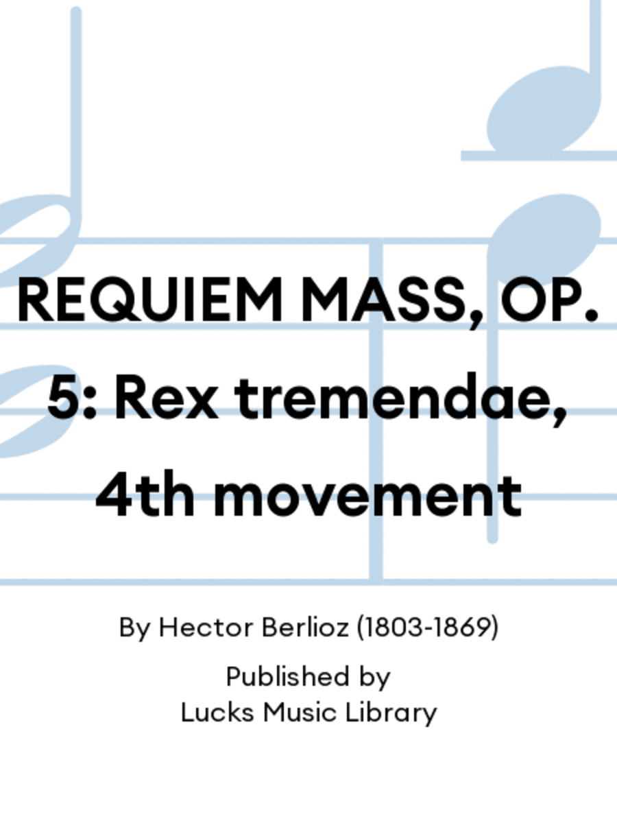 REQUIEM MASS, OP. 5: Rex tremendae, 4th movement Set of Parts scores gallery preview page 1