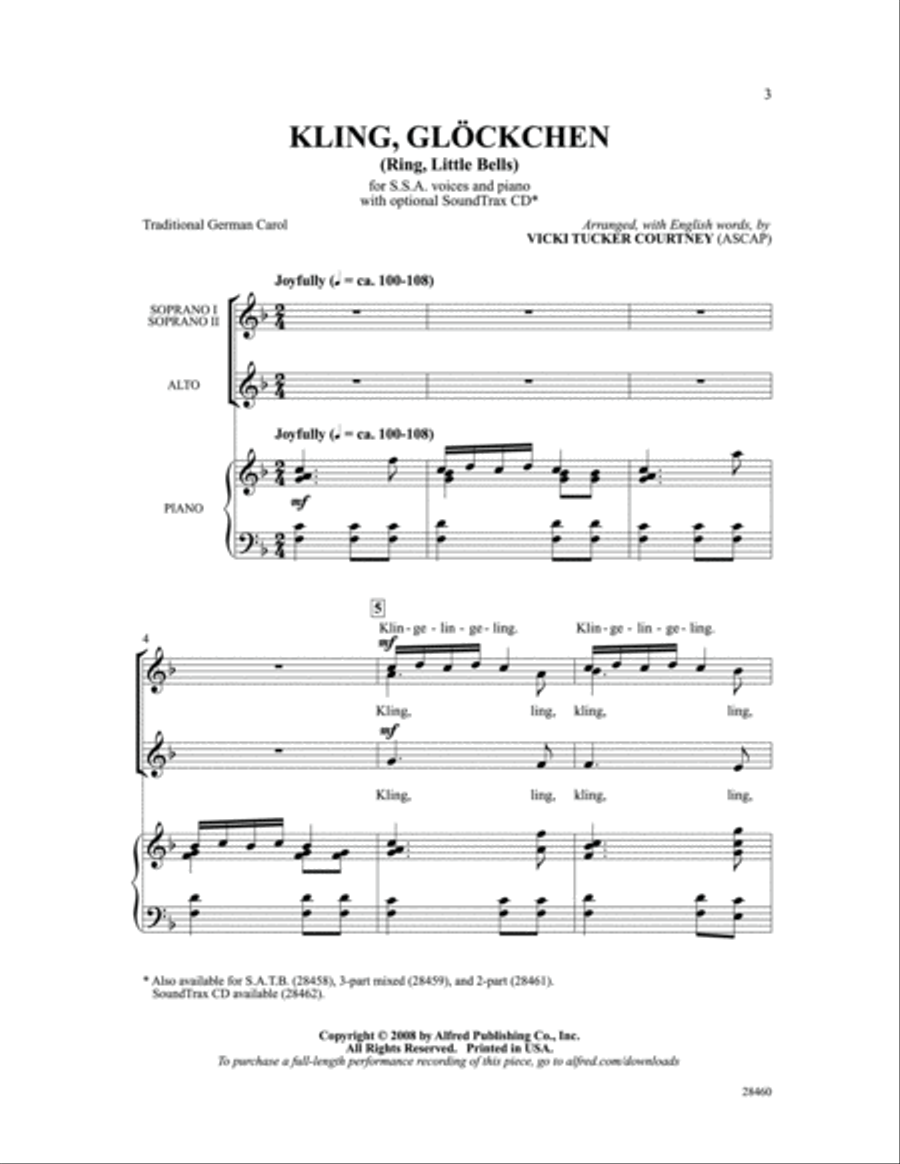 Kling, Glockchen (Ring, Little Bells) Women's Choir scores gallery preview page 2