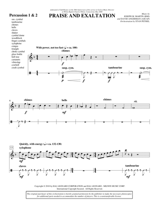 Praise And Exaltation - Percussion 1 & 2