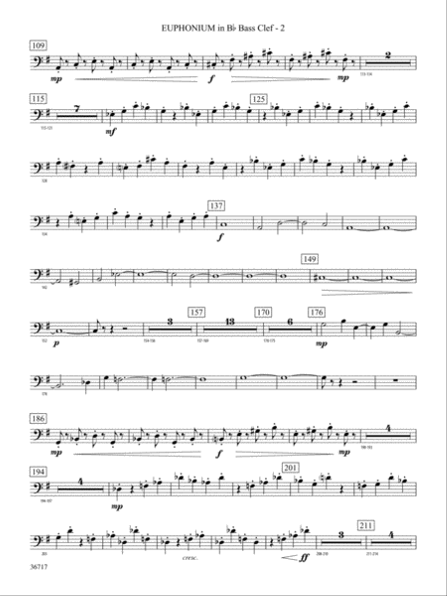 Sparkle: (World Part) B-flat Baritone B.C. Concert Band scores gallery preview page 2
