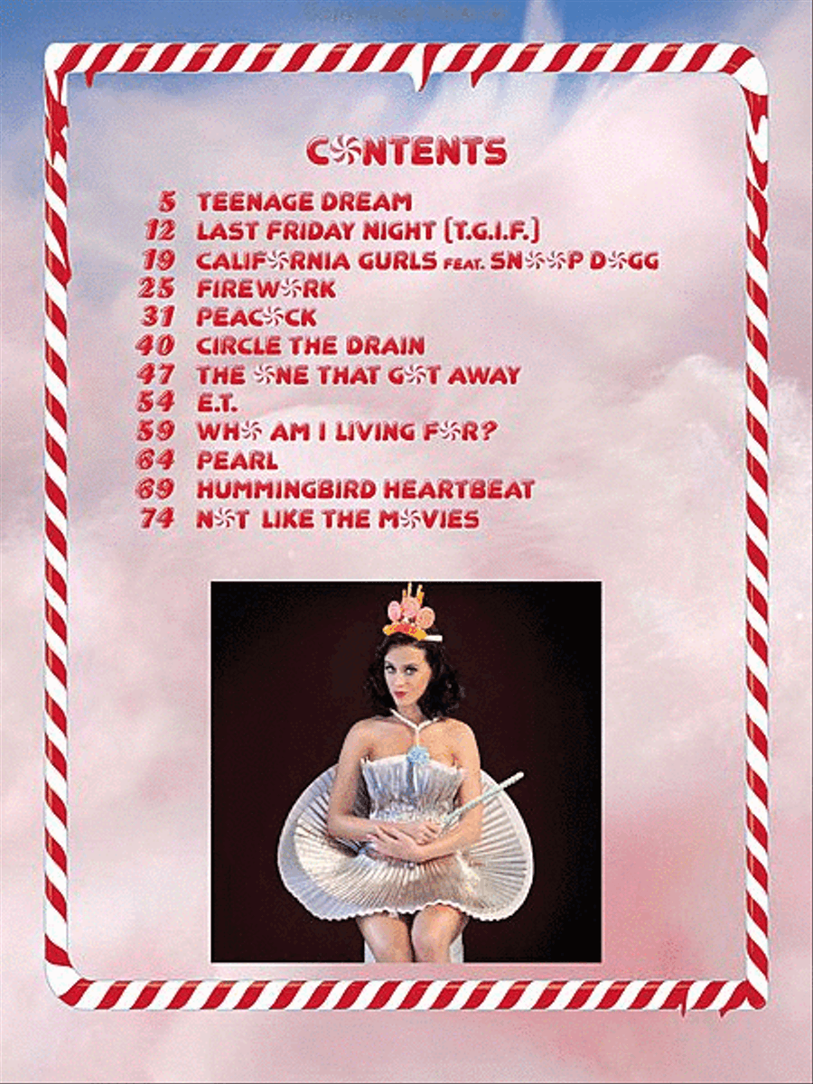 Katy Perry – Teenage Dream Piano, Vocal, Guitar scores gallery preview page 3