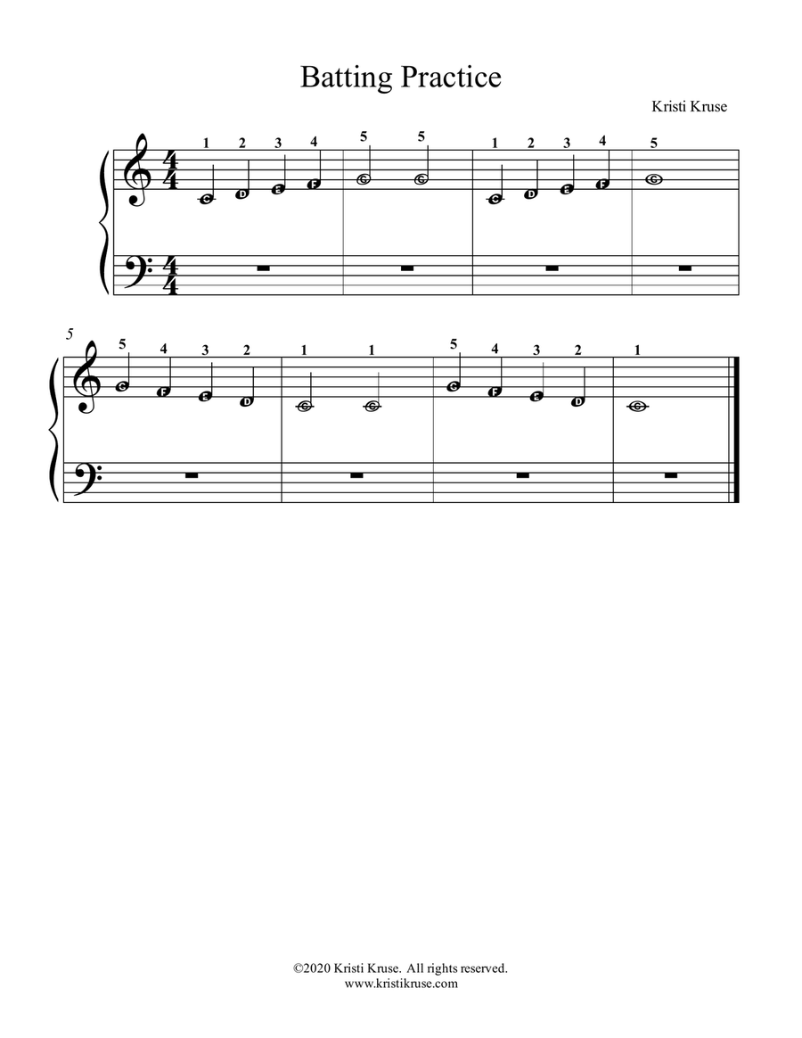 The Baseball Collection - Easy Piano Solo - 30 pieces in C position Easy Piano scores gallery preview page 4