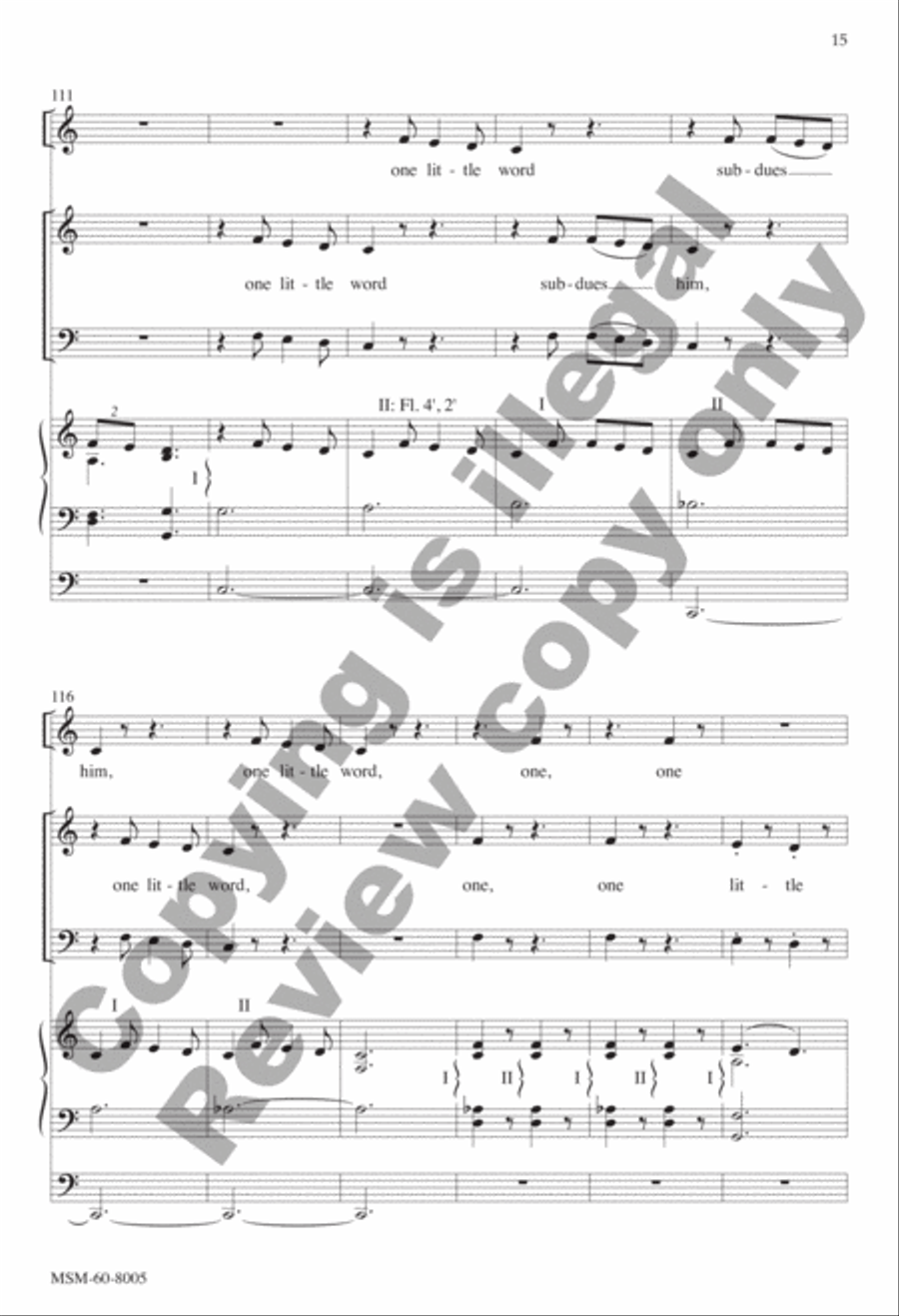A Mighty Fortress Is Our God (Choral Score) 4-Part scores gallery preview page 15