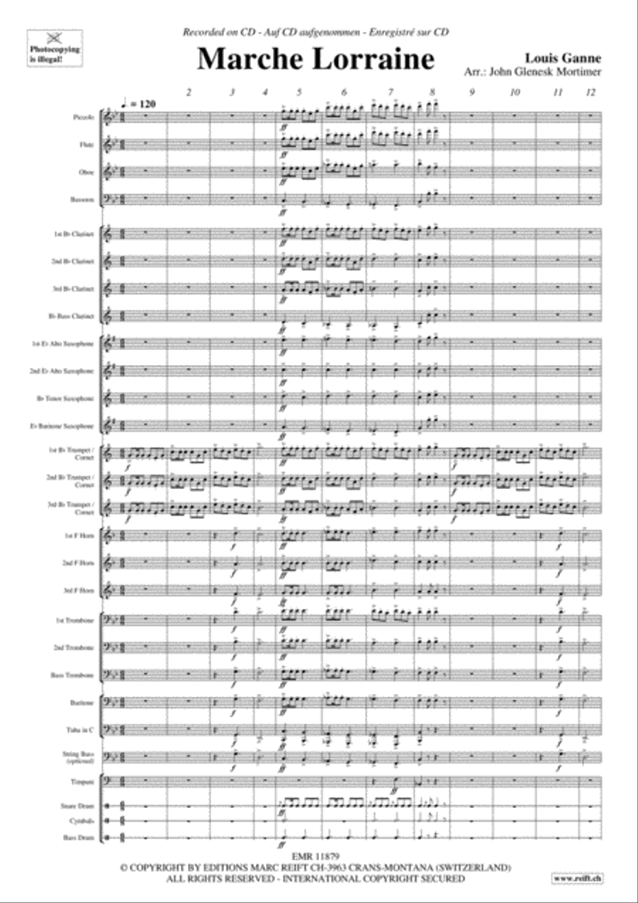 Marche Lorraine Concert Band scores gallery preview page 4