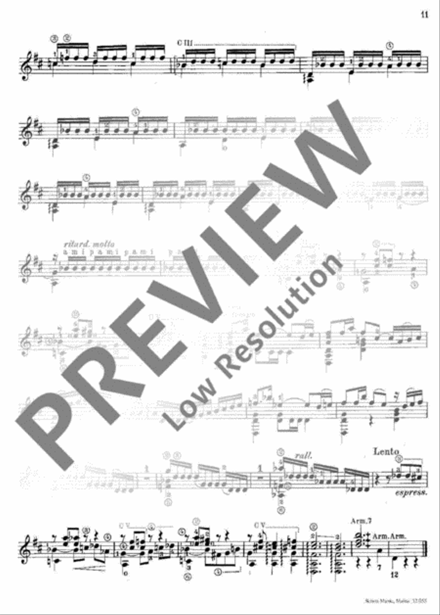 Sonata III Sonata III Classical Guitar scores gallery preview page 12
