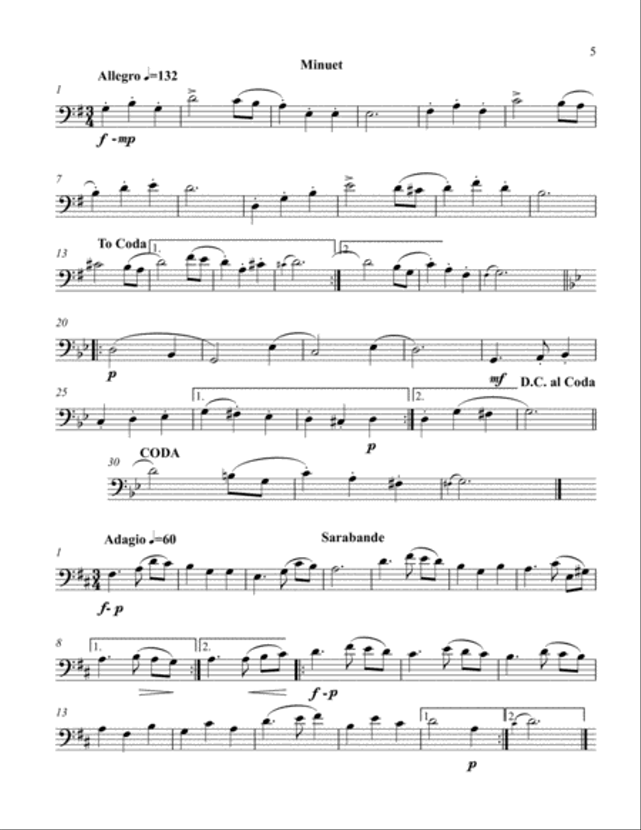 Stylistic Etudes for Bassoon, Trombone, or Euphonium Bassoon scores gallery preview page 5