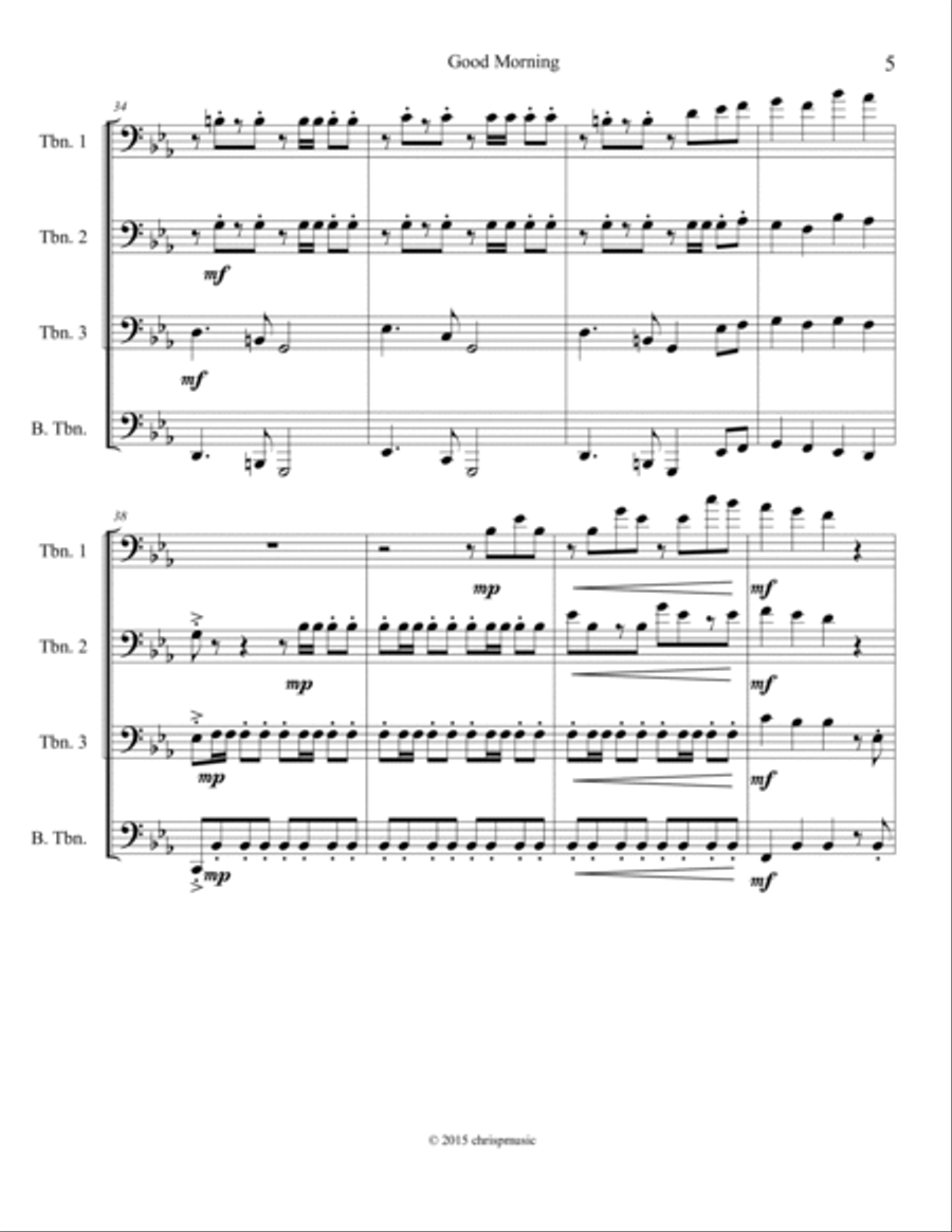 Good Morning Good Morning Brass Ensemble scores gallery preview page 6