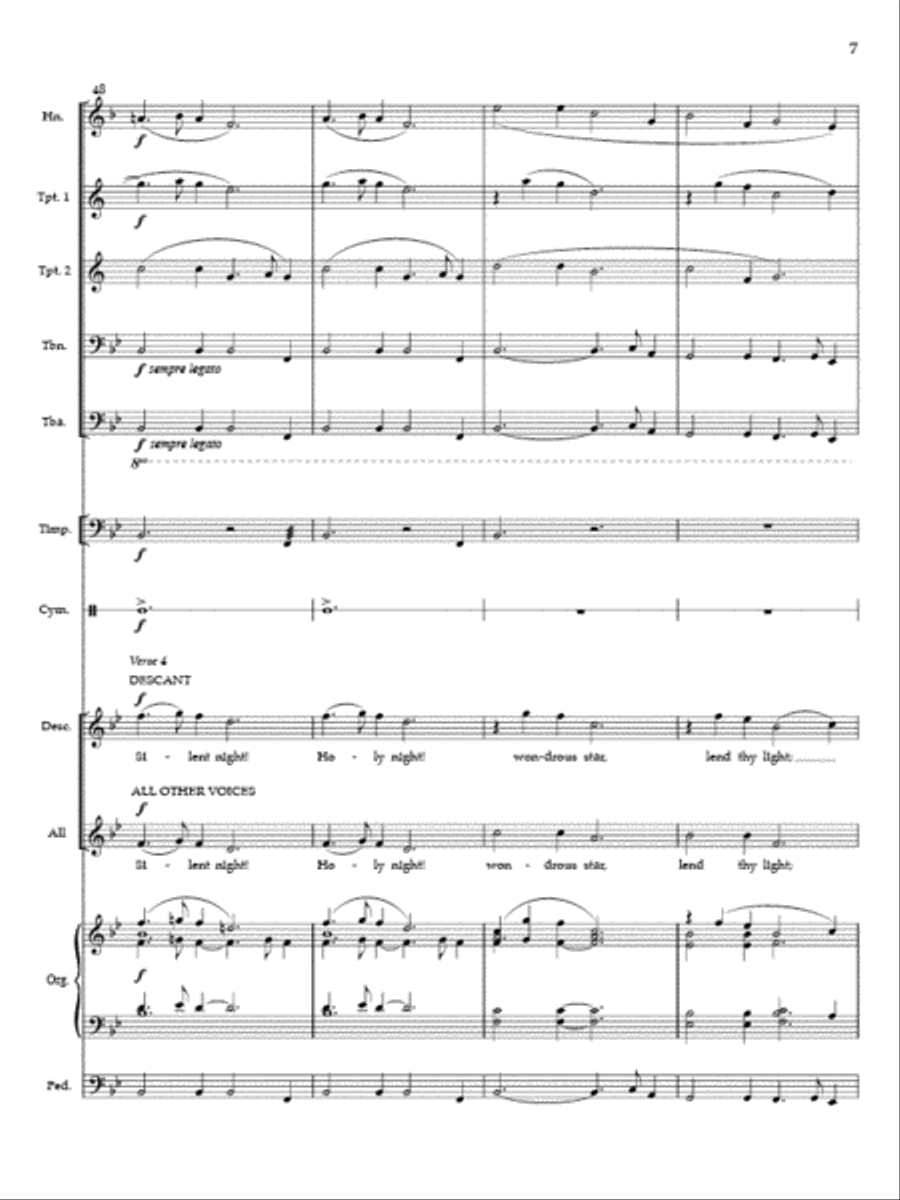 Silent Night (Full Score and Parts) 4-Part scores gallery preview page 8