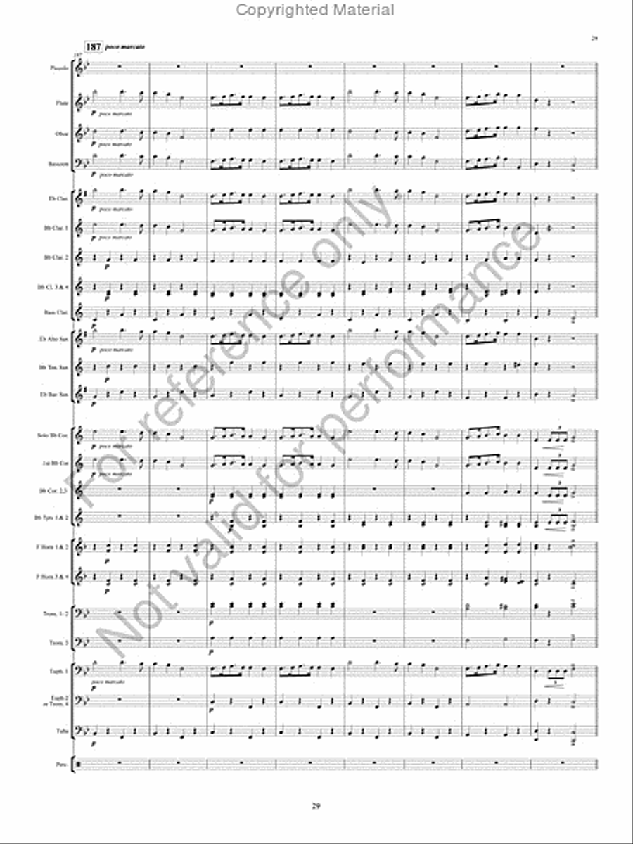 The Pirates of Penzance Concert Band scores gallery preview page 30