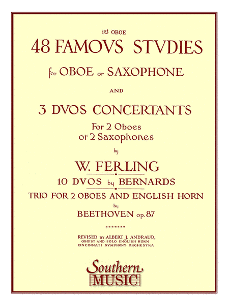 48 Famous Studies, (1st and 3rd Part) Oboe - Sheet Music