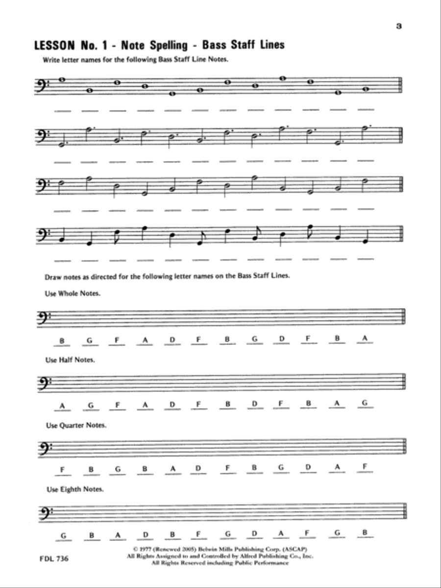 30 Notespelling Lessons Piano Method scores gallery preview page 3