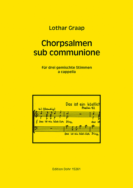 Chorpsalmen sub communione für drei gemischte Stimmen a cappella (1987)