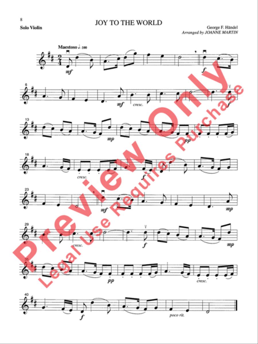 Festive Strings for Solo Instruments Violin Solo scores gallery preview page 10