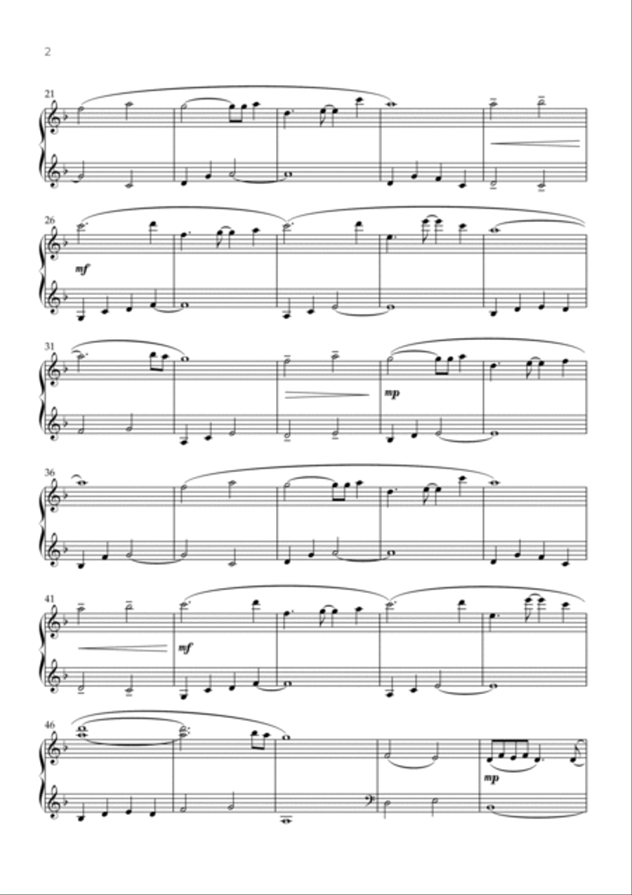 Asgore Easy Piano scores gallery preview page 2