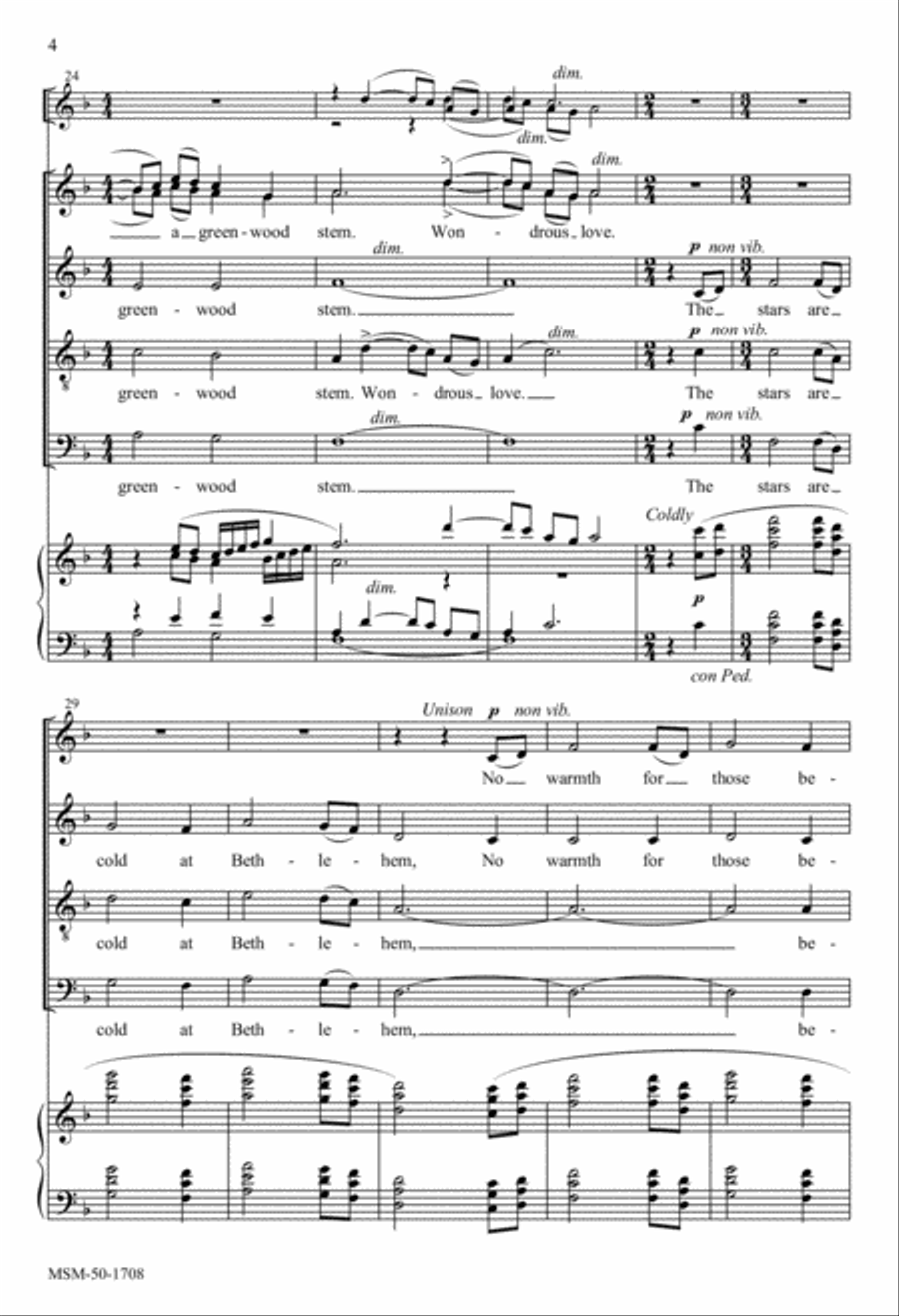 The Hills Are Bare at Bethlehem Divisi scores gallery preview page 4