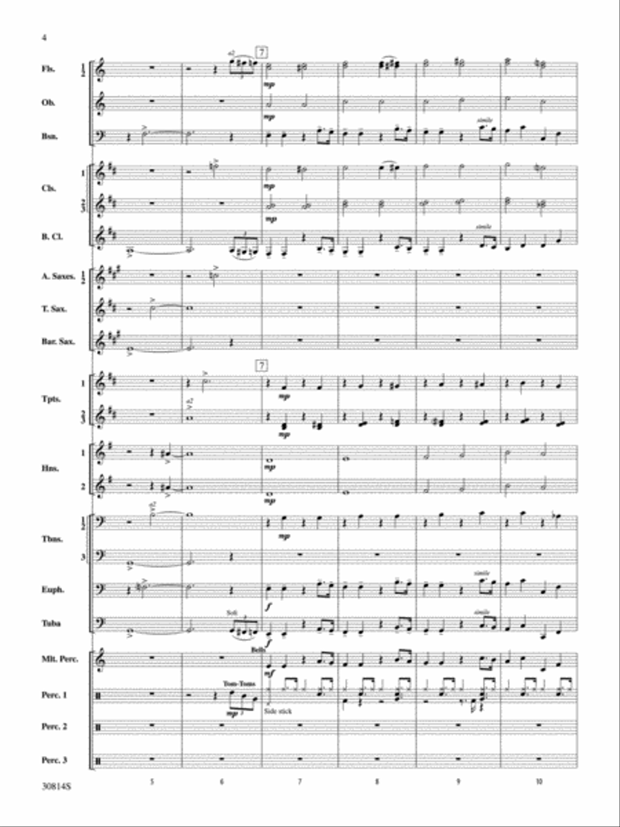Tiptoe Through the Tubas Concert Band scores gallery preview page 3