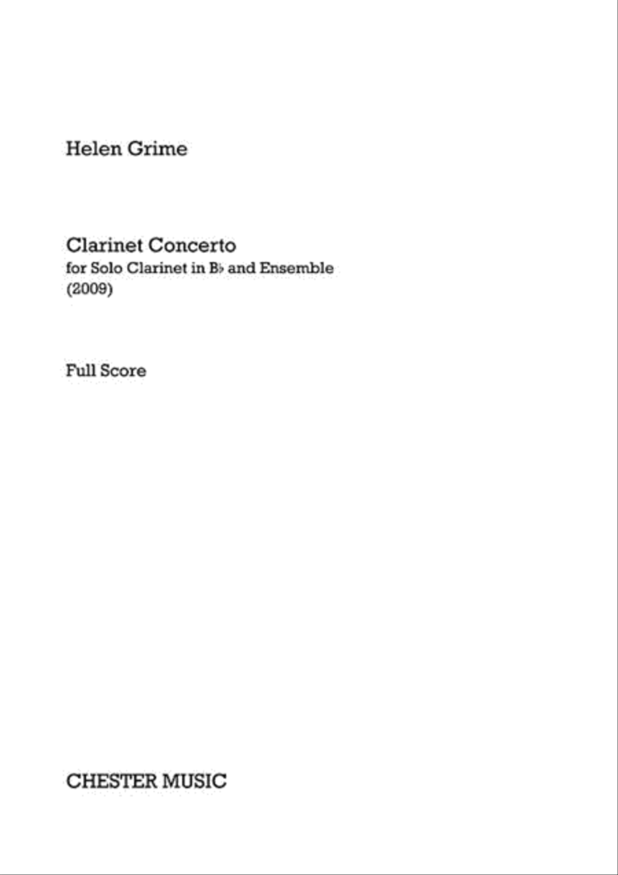 Clarinet Concerto B-Flat Clarinet scores gallery preview page 1