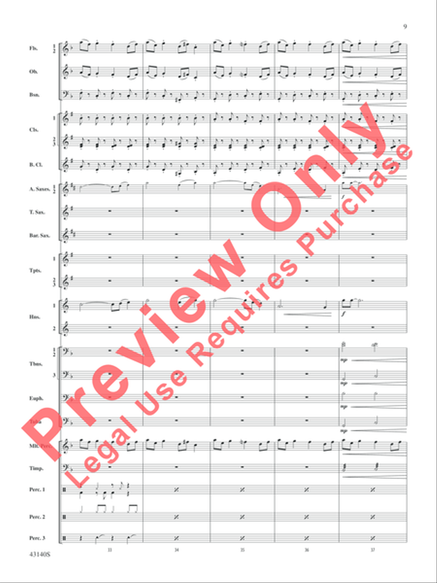 At the Movies---The Classics Concert Band scores gallery preview page 10