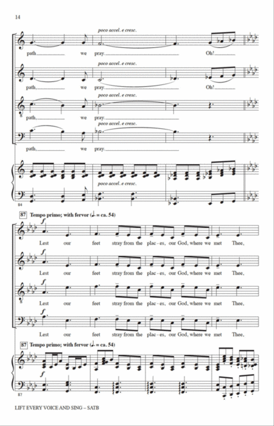 Lift Every Voice And Sing (arr. Rollo Dilworth) 4-Part scores gallery preview page 12