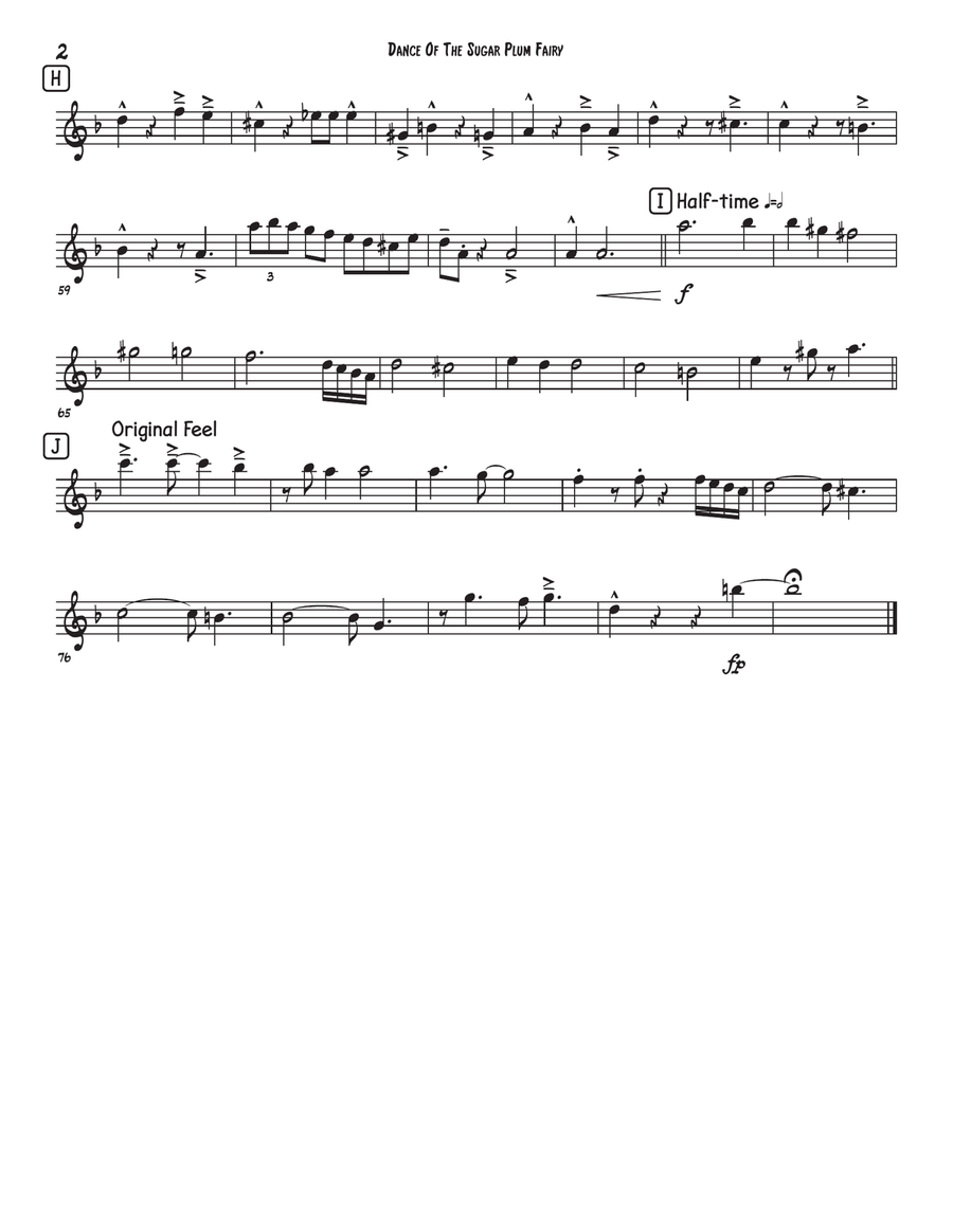 Dance of the Sugar Plum Fairy Saxophone Quartet SATB or AATB image number null