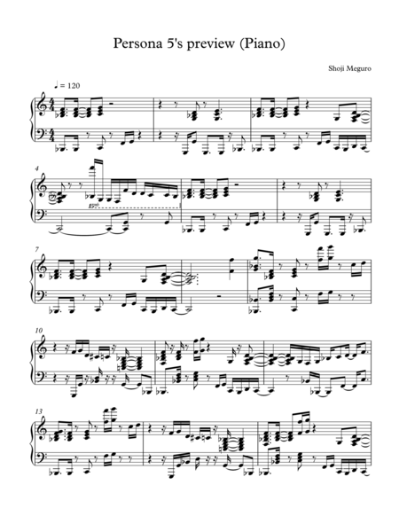 Persona 5 Intro (Piano)