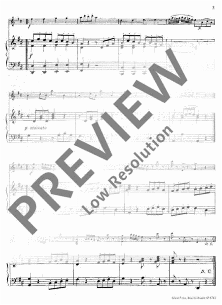 Célèbre Gavotte Violin Solo scores gallery preview page 4