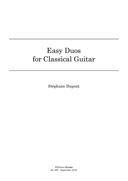 Easy Duos for Classical Guitar
