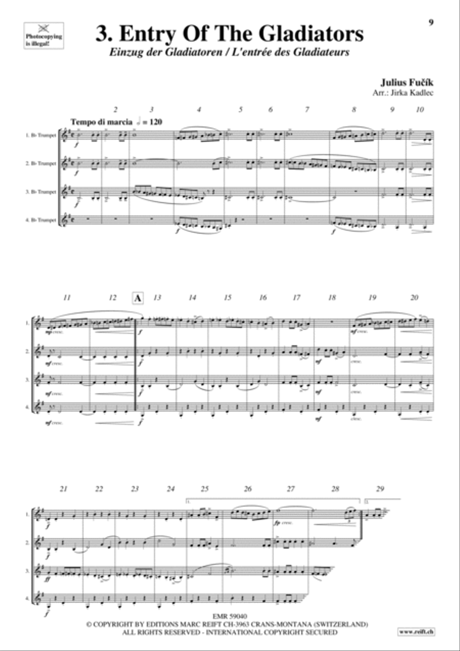 Trumpet Quartet Collection Volume 1 Trumpet scores gallery preview page 5