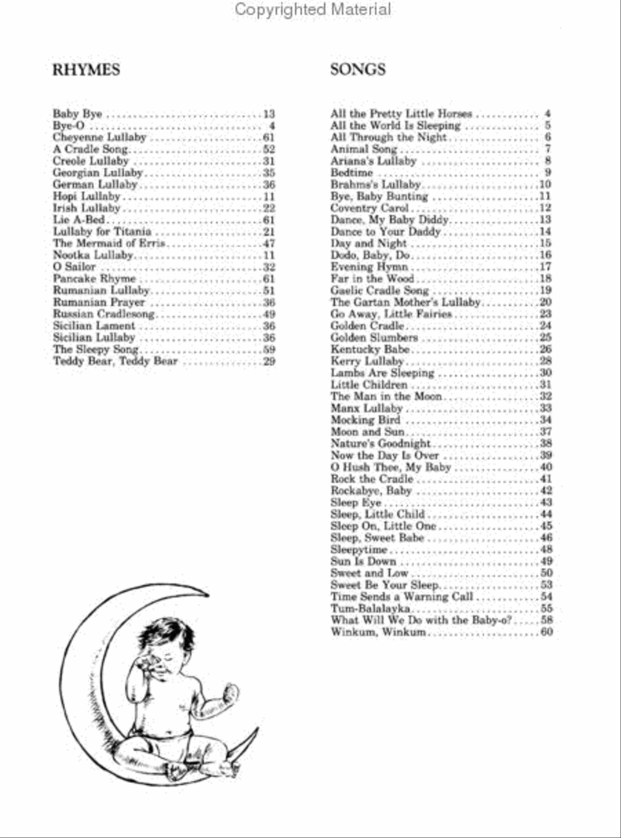 The Lullaby Book Piano, Vocal, Guitar scores gallery preview page 2