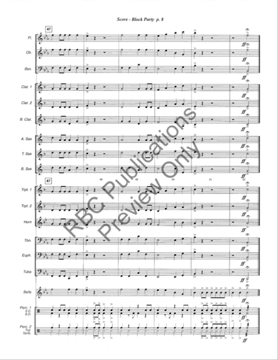 Block Party (Score) Concert Band scores gallery preview page 12