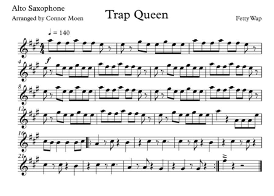 Trap Queen Marching Band scores gallery preview page 6