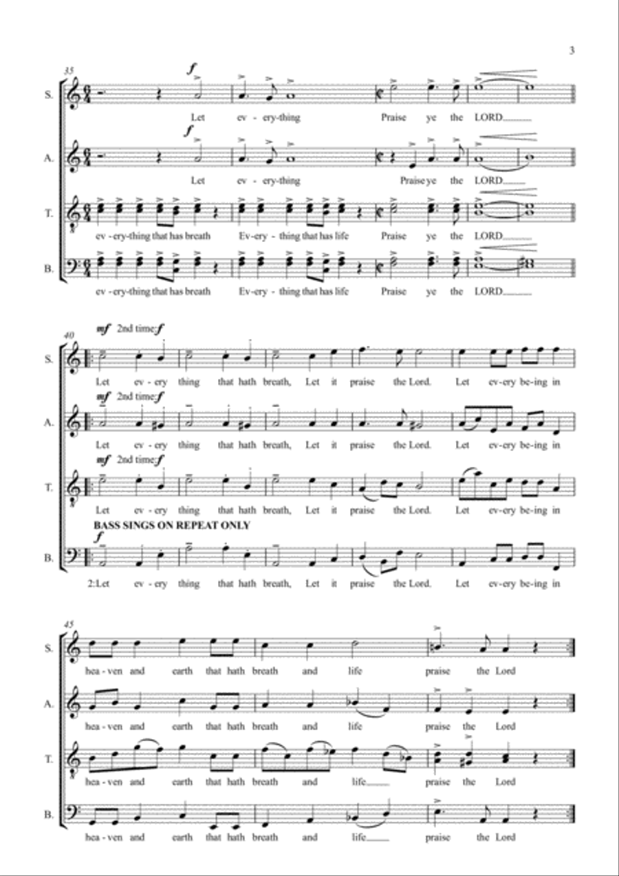Psalm 150 Psalm 150 4-Part scores gallery preview page 5