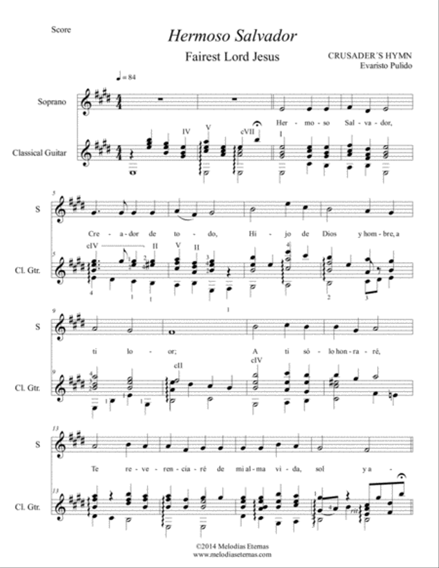 Hermoso Salvador Hermoso Salvador Guitar scores gallery preview page 2