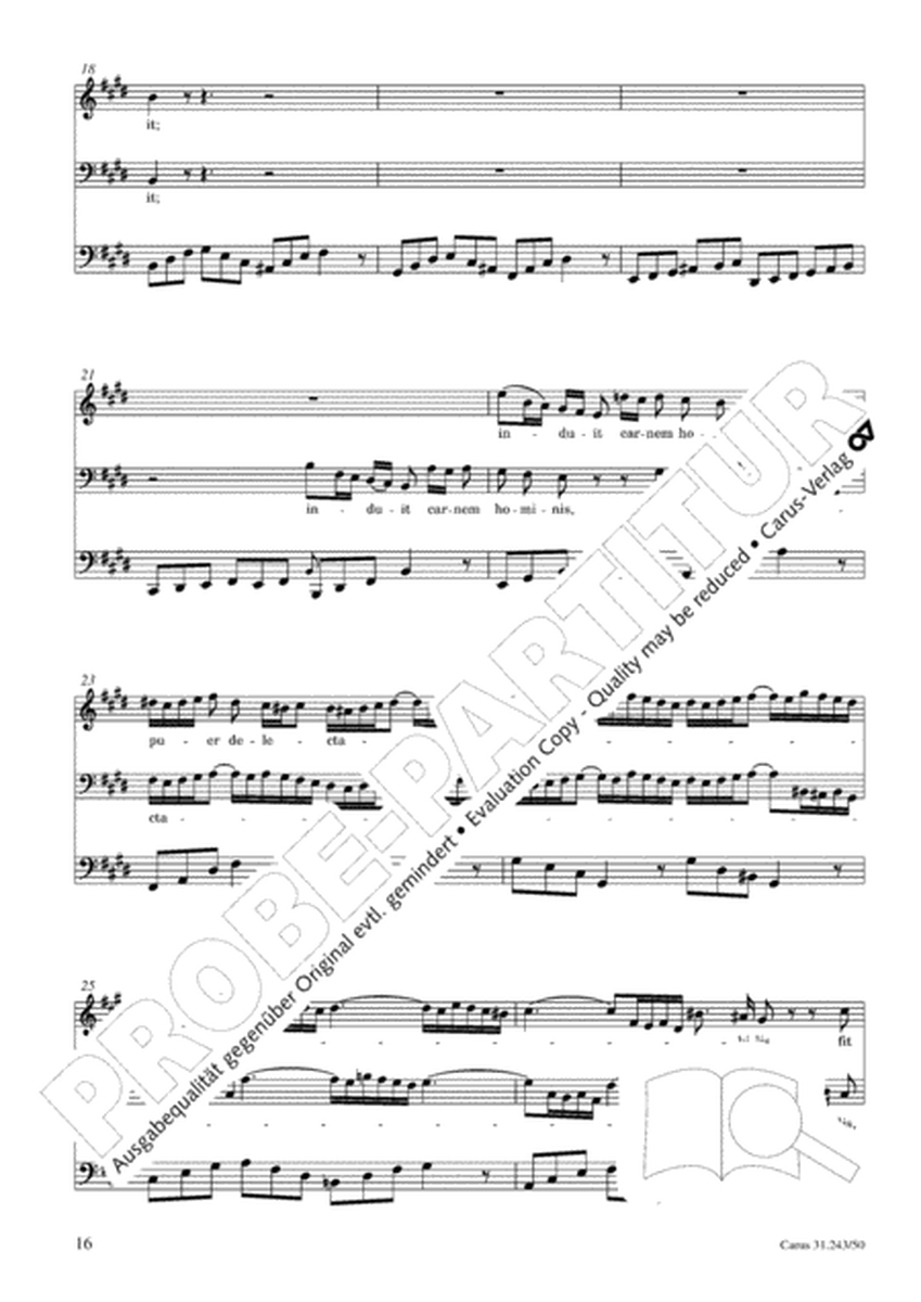 J.S. Bach: Insert movements for the Magnificat from BWV 243a (J.S. Bach: Einlagesatze zum Magnificat aus BWV 243a)