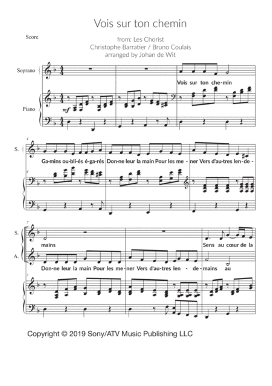 Vois Sur Ton Chemin SA scores gallery preview page 1