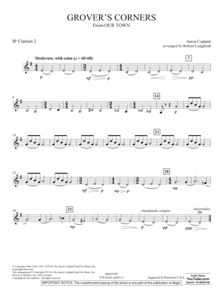 Grover's Corners (from Our Town) (arr. Robert Longfield) - Bb Clarinet 2
