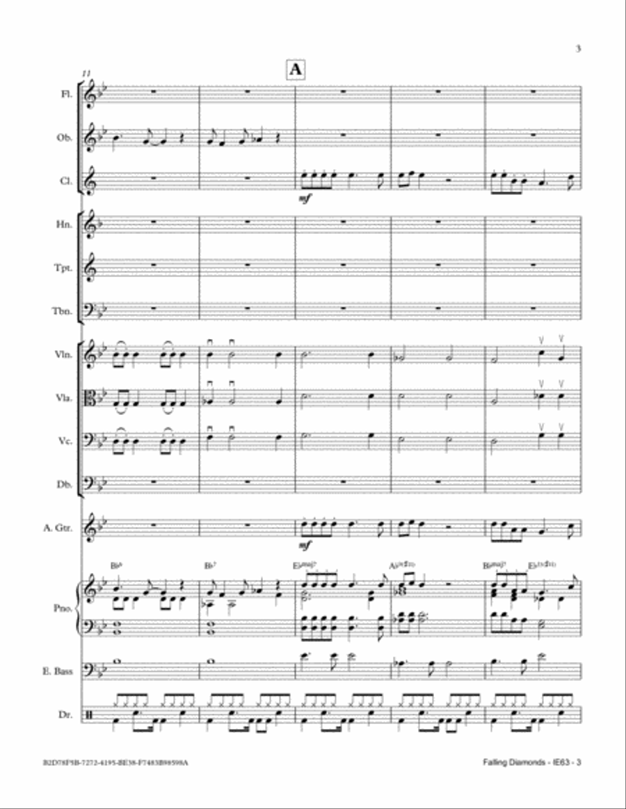 Falling Diamonds Full Orchestra scores gallery preview page 3
